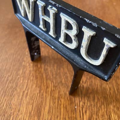 Microphone Flag for RCA 44 Microphones (1940s or 50s) - Black, WHBU (Muncie, Indiana) image 3