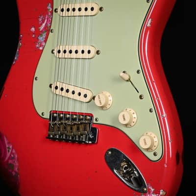 Fender Custom Shop 1962 Stratocaster w/ Josefina Handwound Pickups, Heavy Relic- Fiesta Red/ Pink Paisley 2026 (R143987) image 12