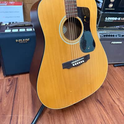 Guild D4-NT Dreadnought Acoustic Guitar -Westerly RI USA 1991 - Natural Satin- Bridge Re-glue w/Hard Case image 3