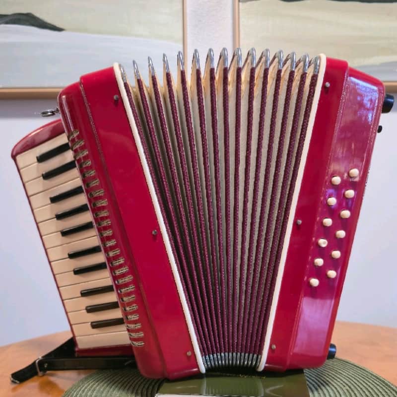 Salanti  Model 24-1960 - Vibrant red-25 keys 12 bass image 1