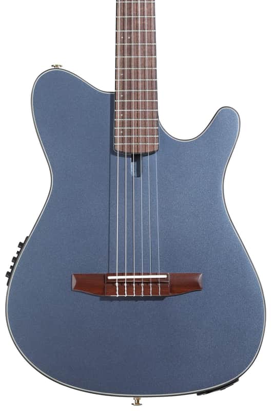 Ibanez FRH10N Thinline Nylon Acoustic-electric Guitar - Indigo Blue Metallic Flat image 1