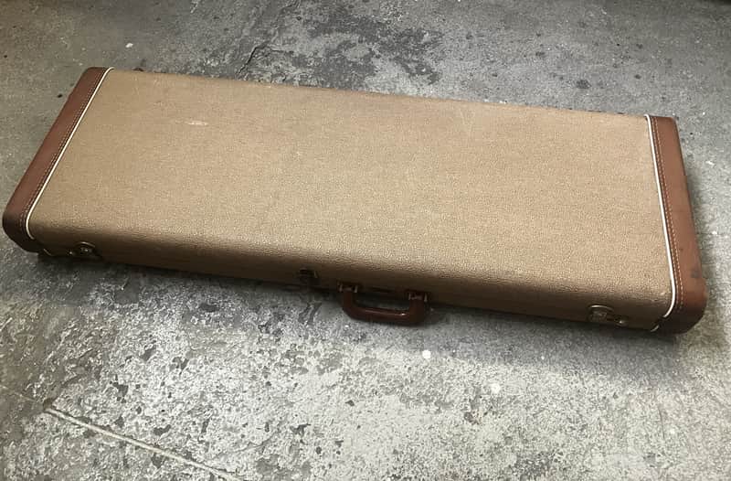 Fender Jazzmaster 1960-1961 original brown tolex case burnt gold orange plush GREAT CONDITION Vintage PRE-CBS image 1