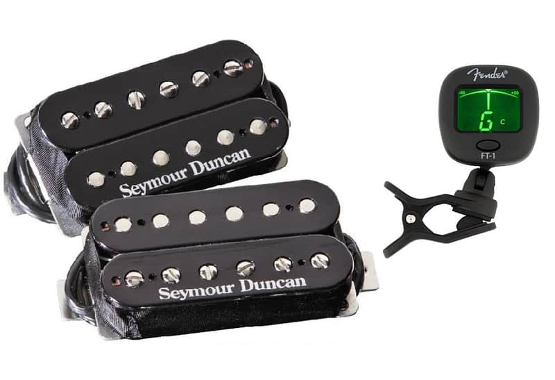 Seymour Duncan Green Magic Black Humbucker Pickup Set Bridge & Neck (Free Tuner) image 1
