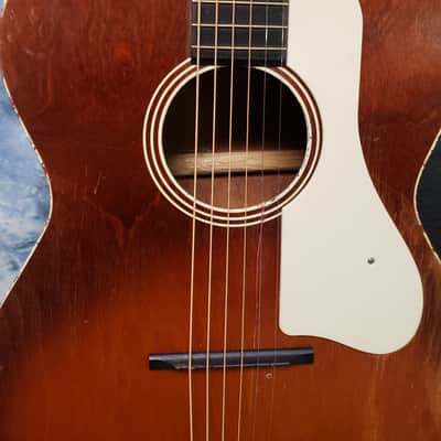 1969 Silvertone Model 1210 Big Stella Redburst Pro Setup New Strings Soft Case image 5