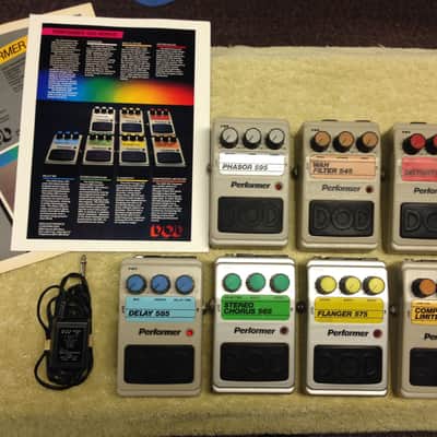 Vintage 80’s DOD Seven Pedal Collection Performer Analog Guitar Effect Stomp Box image 1