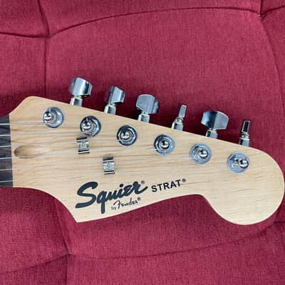Squier Strat - Black W/ Pearloid Pickguard image 6