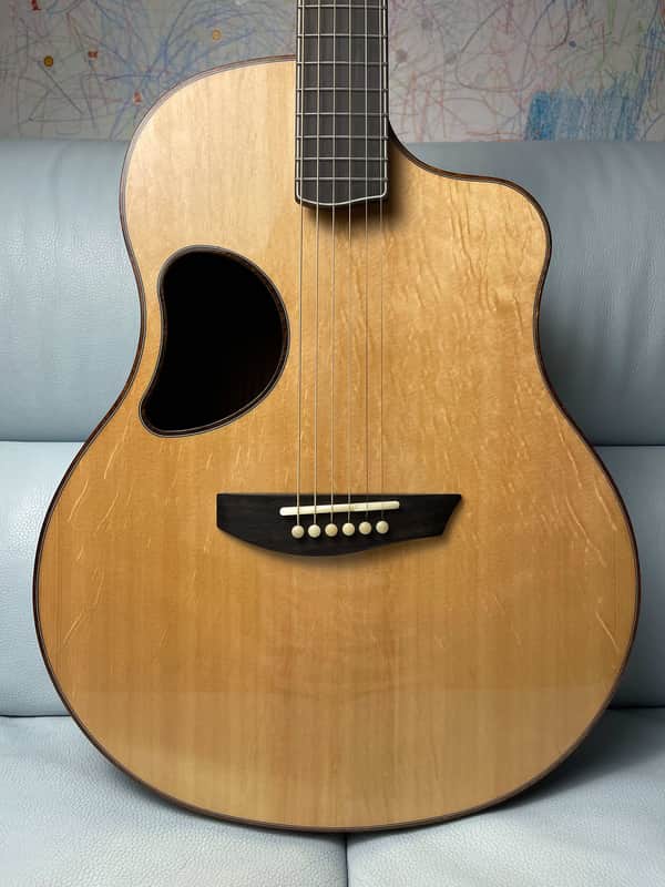 Hsienmo Shiyi Bear Claw Sitka Spruce Solid Top & Wild Indian Rosewood Solid back sides with hardcase image 1