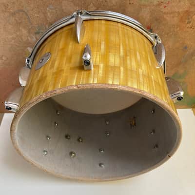 Vintage 1960s Star Outfit Drum Jazz Rock 12" X8" rack Tom Gold fibre Remo Diplomat head tama ludwig image 12