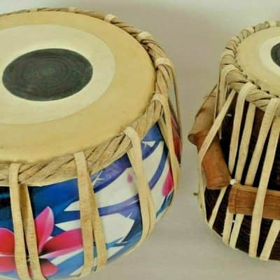Handmade 3D Printed Brass Tabla Drums Set With Bag Folk Musical Percussion Instrument image 2