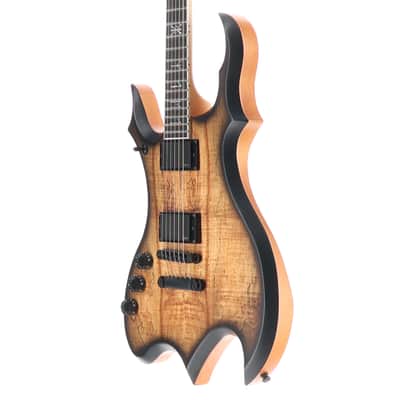 Wylde Audio Wrathmaker Left Handed Spalted Maple, Black Burst, Stage Ready (SR) (39019) image 4