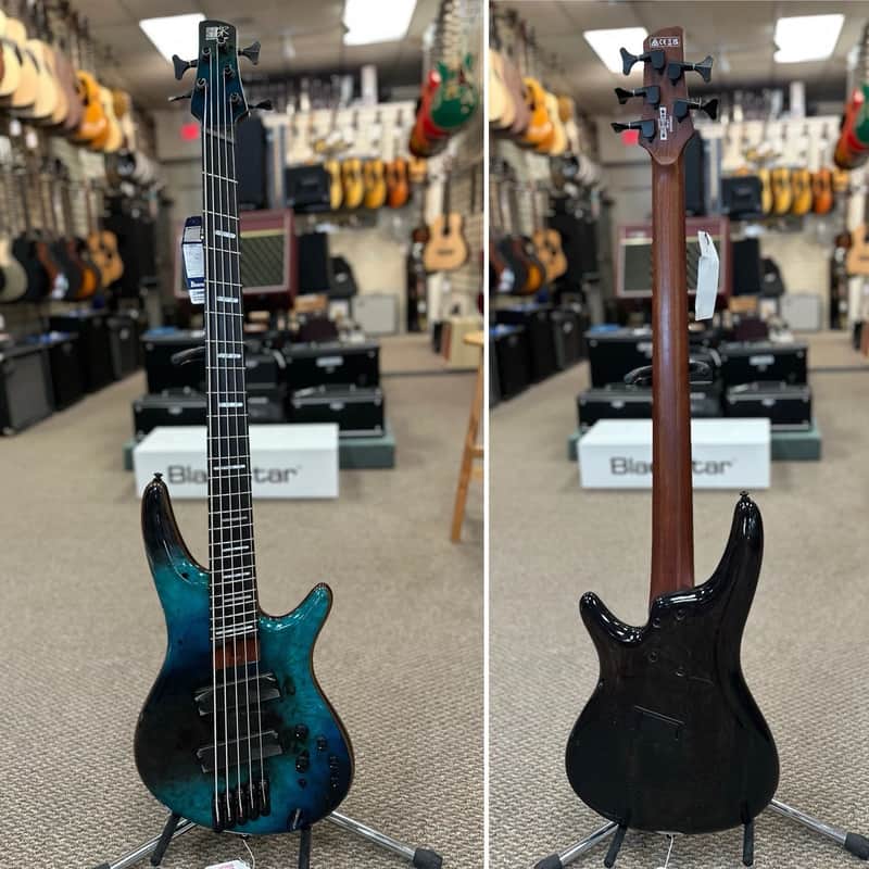 Ibanez SRMS805 Bass Workshop Multi-Scale 5-String Bass - Tropical Seafloor image 1