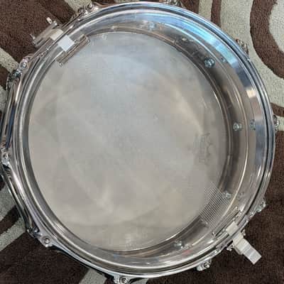 Ludwig LM402 Supraphonic 6.5x14" 10-Lug Aluminum Snare Drum 1985 - Present - Chrome-Plated image 6