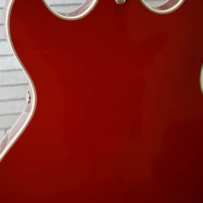D'Angelico Premier DC Semi-Hollow Double Cutaway - Burnt Red image 9