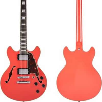 D'Angelico PREMIER MINI DC DAPMINIDCFRCSCB Mini Double Cutaway w/ stop-bar tailpiece, Fiesta Red image 11