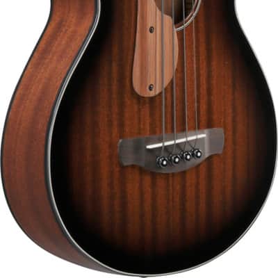 Ibanez AEGB24EMHS - 4 String Acoustic Electric Bass Guitar - Mahogany Sunburst High Gloss (AEGB24EMHS) image 2