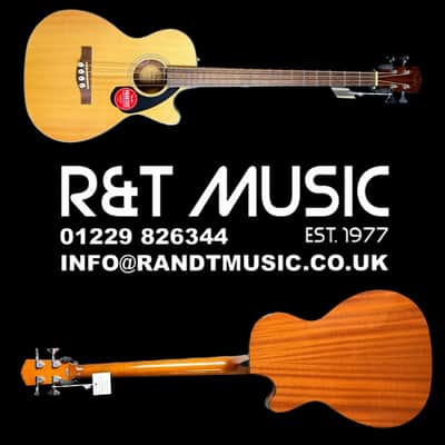 Fender CB-60SCE Electro Acoustic Bass, Natural image 7
