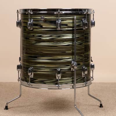 Vintage Ludwig 16x16 Avocado Strata Floor Tom image 5