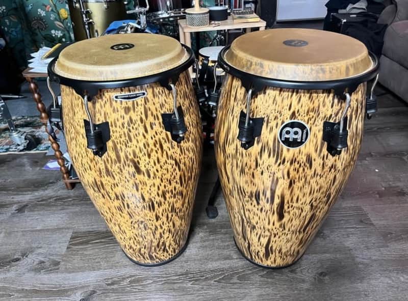 Meinl Marathon Designer Conga and Tumba with Steely II Stands image 1