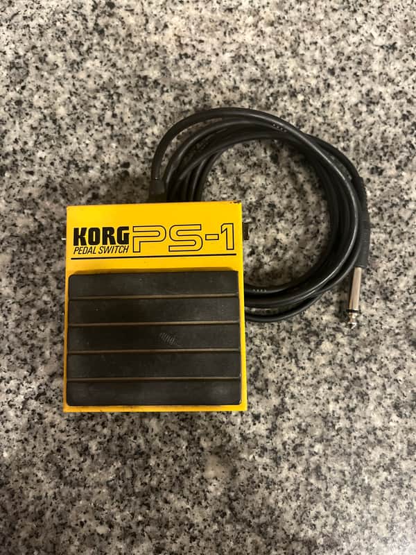 Korg PS1 Single Momentary Footswitch Sustain Pedal 2010s - Yellow image 1