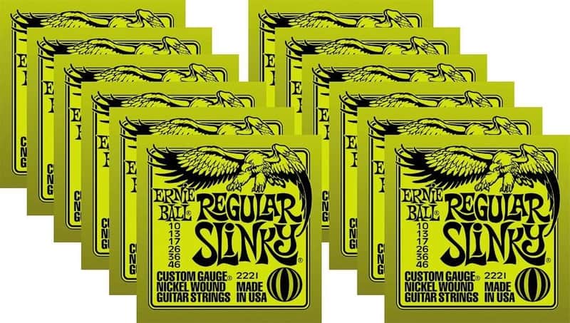 Ernie Ball 2221 Nickel Slinky Lime Guitar Strings - Buy 10, Get 2 Free Bild 1