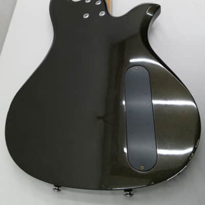 Lefty B.C. Rich JE Eagle Bass Guitar Black Gold Metallic Left Handed 34" Scale Diamond Inlays image 15
