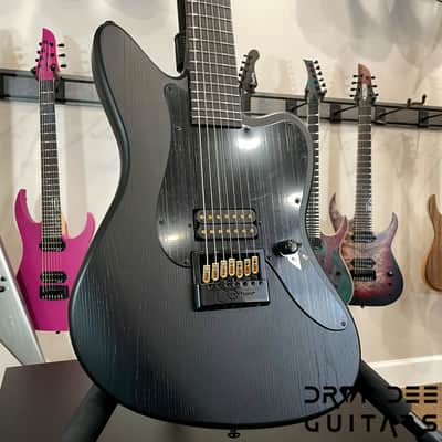 ESP LTD Alex Wade Signature AW-XJ7B Evertune Baritone 7-String Electric Guitar w/ Case (1348)-Open Grain Black Satin image 3