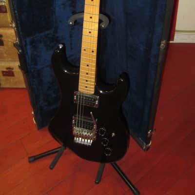 Vintage 1980's Kramer Pacer Imperial Black w/ Original Case image 2