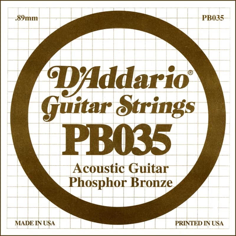 D'Addario .035 Acoustic Phosphor Bronze Single String image 1