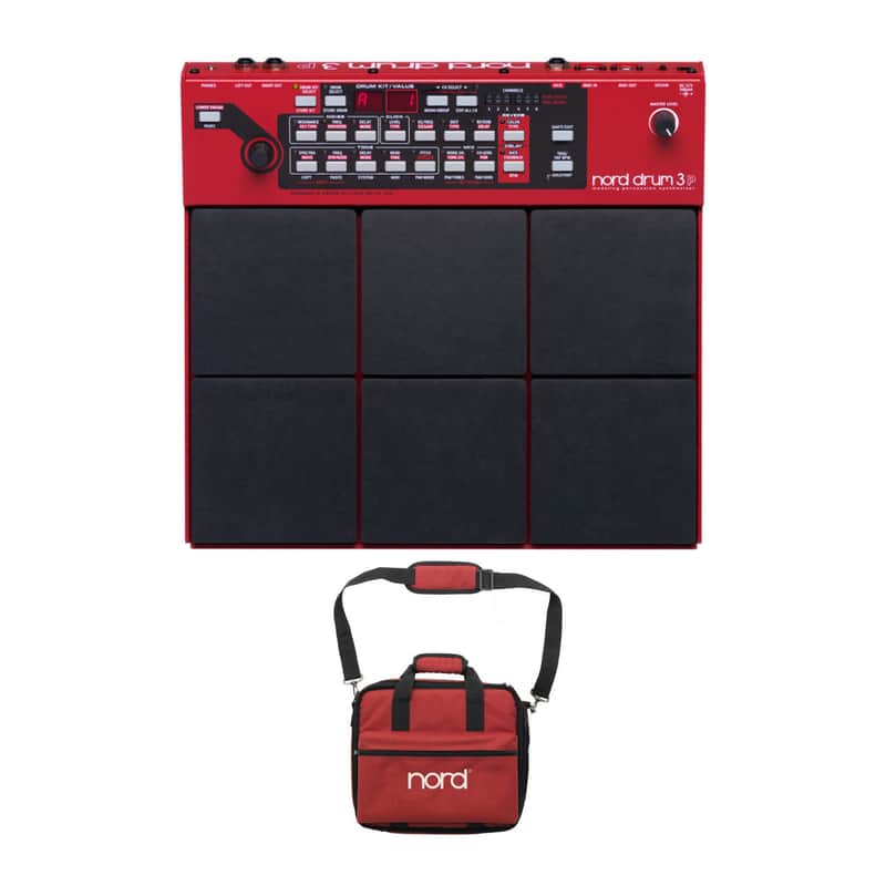 Nord Drum 3P Modeling 6-Channel Percussion Synthesizer Bundle with Soft Case image 1