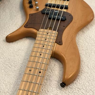 F Bass VF5 PJ 2018 Natural Alder and Ash with Ebony Vaneers image 9