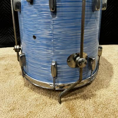 Rogers Blue Ripple 13/16/22 Early 60s Drum Set image 23