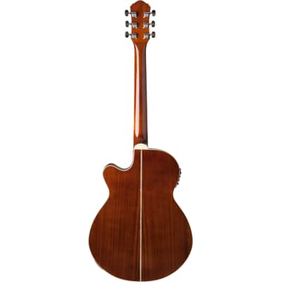 Oscar Schmidt OG10CESM Concert Cutaway Acoustic-Electric Guitar, Spalted Maple image 2