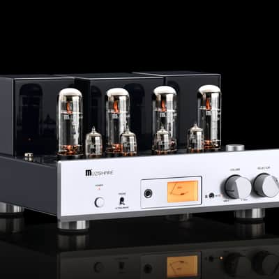 Muzishare X5 Integrated Vacuum Tube Amplifier,Updated Version, Push-Pull Mode, XLR Input, 6.35mm Headphone Output, Ultralinear and Triode Modes, Tubes EL34 x4, AC115 and AC230 Switchable 2025 - silver image 3