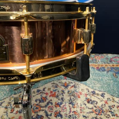 Pearl - 4x14" MSX-1440 Marvin "Smitty" Smith Signature Snare Drum,Copper with Gold-Plated Hardware - 1998 image 9