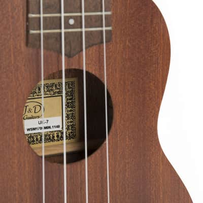 J & D Standard Soprano Ukulele Natural - Soprano Ukulele image 6
