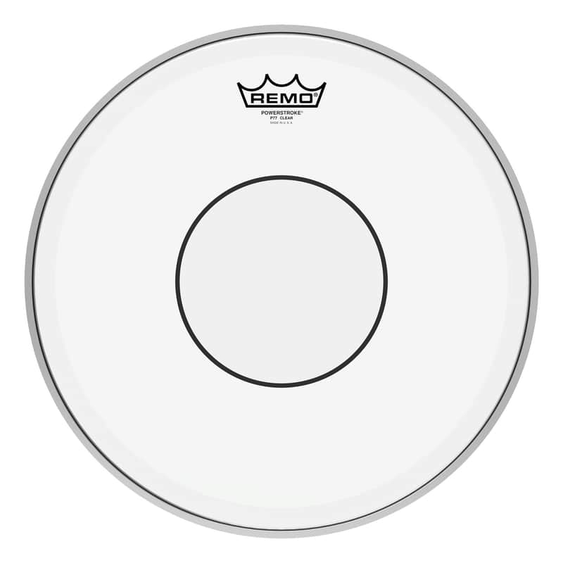 Remo Powerstroke 77 Clear Top Clear Dot Drum Head 14" image 1