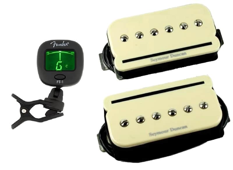 Seymour Duncan P-Rails SHPR-1s Cream Pickups Set P90 Sound in Humbucker Size ( FREE FENDER TUNER ) image 1