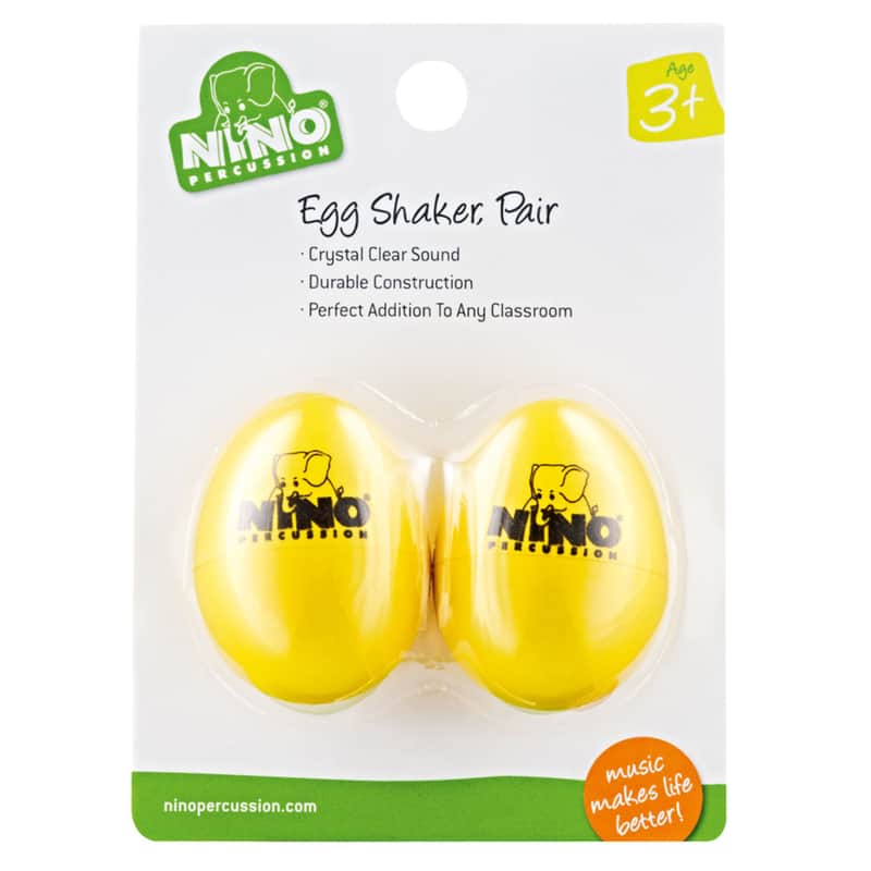 Meinl Egg Shaker Set NINO540Y-2, Yellow, 2 pcs - Shaker image 1