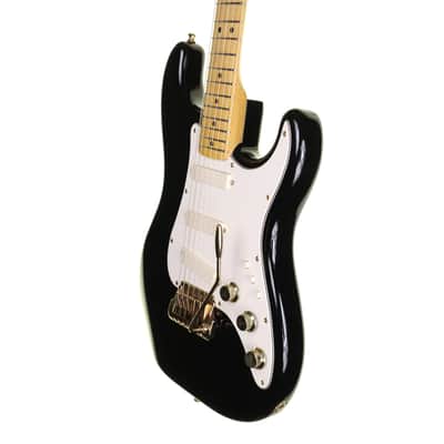 Fender Gold Elite Stratocaster Electric Guitar, Black, Gold Hardware image 7