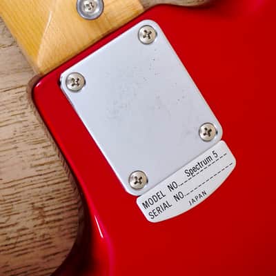 1990s Teisco Spectrum 5 Vintage Reissue Guitar Metallic Red Kawai Japan image 20