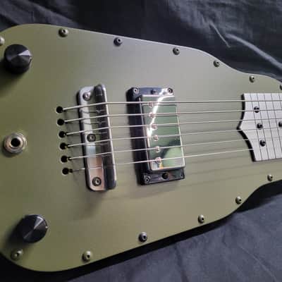 Fouke Industrial Guitars Baritone 2026 Aluminum Lap Steel Guitar - Olive Drab image 6