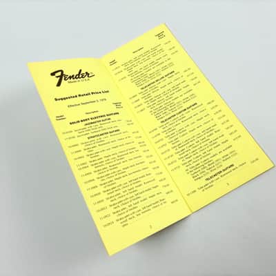 Fender Suggested Retail Price List – September 2, 1978 image 2