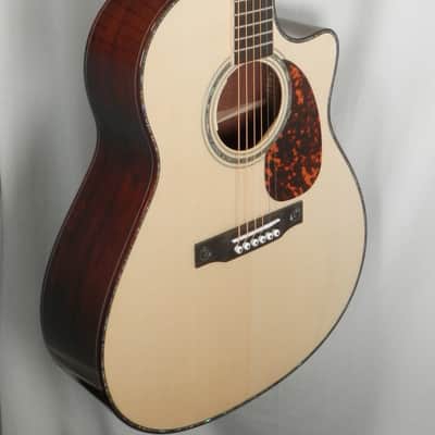 Larrivee Custom LV-10E Madagascar Rosewood Back & Sides, Moon Spruce Top, Dragon ,Vine-Vase Cutaway image 2