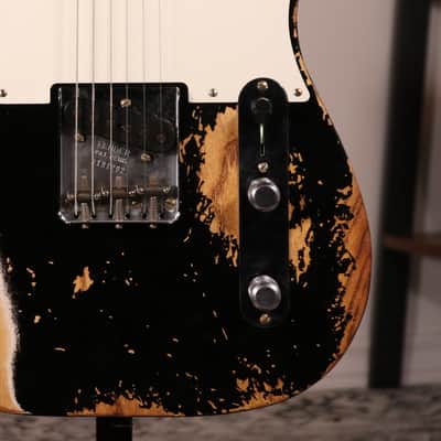 Fender Custom Shop Double Esquire 1950 Super Heavy Relic - Maple Fingerboard, Black image 4