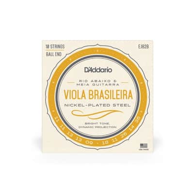 D'Addario EJ82B Nickel Plated Viola Brasileira Rio Abaixo 10 String Set image 2