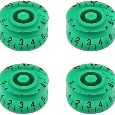 4pcs Green Top Hat Guitar Knobs | Volume & Tone Speed Control Knob Set for Les Paul & Electric Guitars | LP Style Split Shaft Replacement Parts image 1