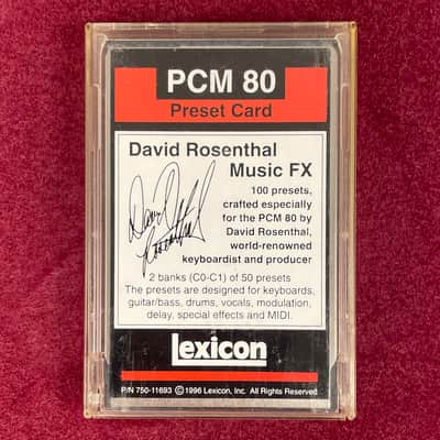 Lexicon PCM 80 David Rosenthal Music FX Algorithm Card image 4