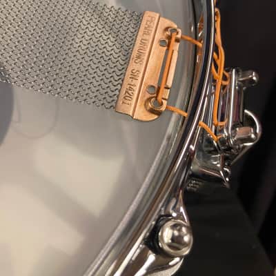 Chad Smith's Pearl 14x5" Custom Red Hot Chili Peppers Logo, 2011 World Tour Snare Drum. Clear Acrylic, With SIGNED HEAD! image 16