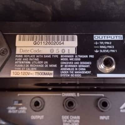 Behringer Ultra Gain Pro MIC2200 2 Channel Mic/Line Pre-Amp image 5