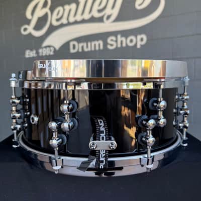 ~WOW!~ Johnny-Made Craviotto 5.5x13" Solid Maple Snare Drum in Piano Black Lacquer with Die-Cast Hoops & Chrome X-Percussion X-Click (Rm4) image 3